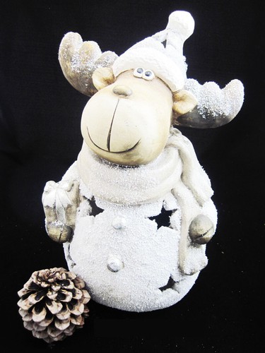Windlicht winterfigur - windlicht,