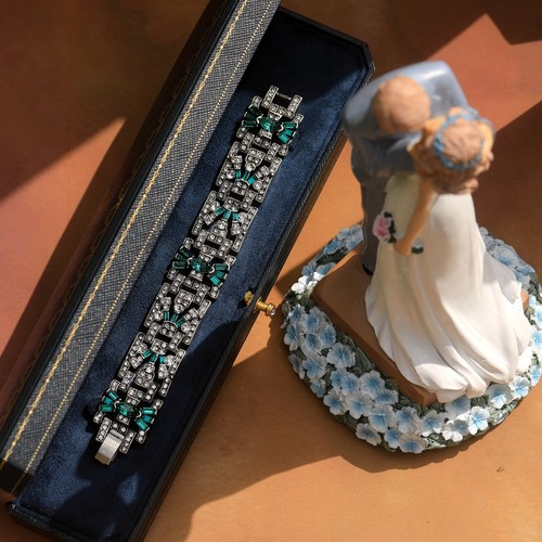 Art deco silber - art, strass