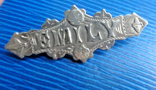 Silber emily name brosche - silber,