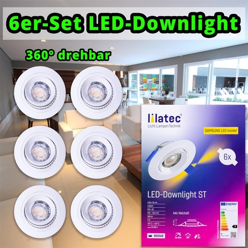 6er set led einbaustrahler - 6er,