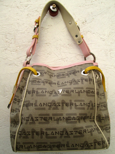 Canvas leder handtasche - leder, "