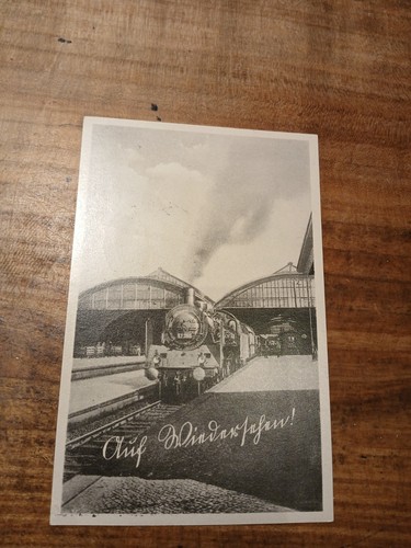 Postkarte eisenbahn bahnhof - pk,
