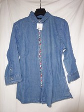 Jeanshemd, Jeansbluse Giani Feroti, Gr. S, Trachtenbluse