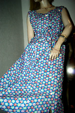 HAUSKLEID Schürze Kittel Kleiderschürze Bindegürtel blau rosa Cotton 48