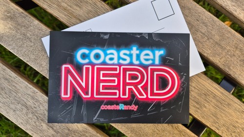 Postkarte coaster nerd von