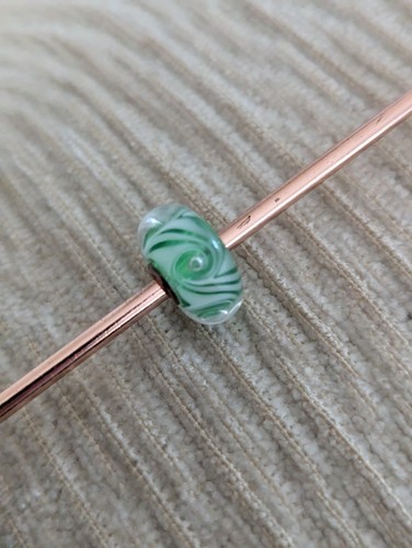 Trollbeads grün weiß swirl - trollbeads, grün-weiß