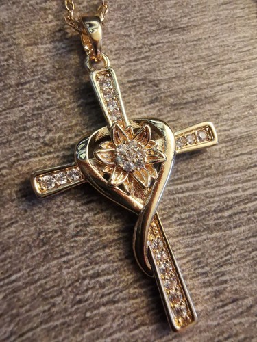 Blumen kreuz glitzer gold - kreuz,