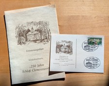 Schloss Clemenswerth ETB 250 Jahre 1987 Erinnerungsblatt