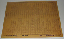 Ersatzteilkatalog auf Microfich Audi 60 90 Typ F 103 Ersatzteile-Katalog 01/1979