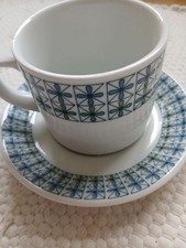 Schönwald Tasse Untertasse Porzellan Retro Mehrfarbig 200ml