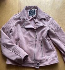 Bikerjacke,  Wildlederoptik, Mädchen, C&A, Größe 158, Guter Zustand