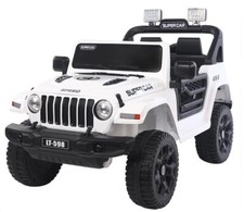 Jeep LT Off Road 4x4, 4 Motoren, Kinderauto Kinderfahrzeug Elektroauto Weiß