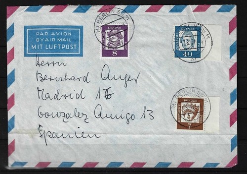 Bund brd luftpost brief - brd, berlin
