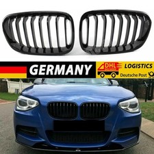 2x Nieren Grill Kühlergrill GLANZ SCHWARZ Doppelsteg für BMW 1er F20 F21 ab 2015