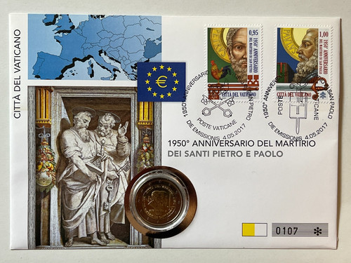 Numisbrief vatikan euro 2017 - vatikan,