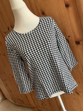 ✦ PETER HAHN ✦ Gr. 42 / 44 ∞ Edles Damen Shirt ∞ Baumwolle ∞ Hahnentritt