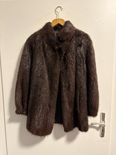 Echt Pelz Mantel Braun