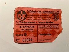 Eintrittskarte Ticket Bundesliga 69/70 Kaiserslautern - Bayern München