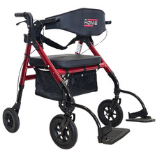 abc HOME | Outdoor Rollator Transportstuhl bis 135 kg | XXL Räder 9,5"