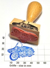 BMW Motorrad-Gespann classic bike als Stempel mit Holzgriff