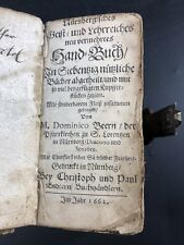 1662 Nürnbergisches Geist- u. Lehrreiches Handbuch in Siebentzig Dominicus Beer