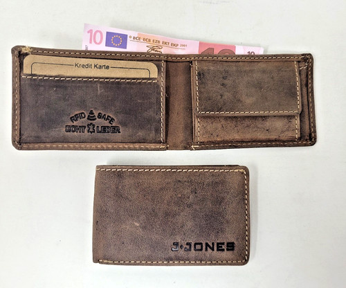 Leder minibörse geldbörse - leder,