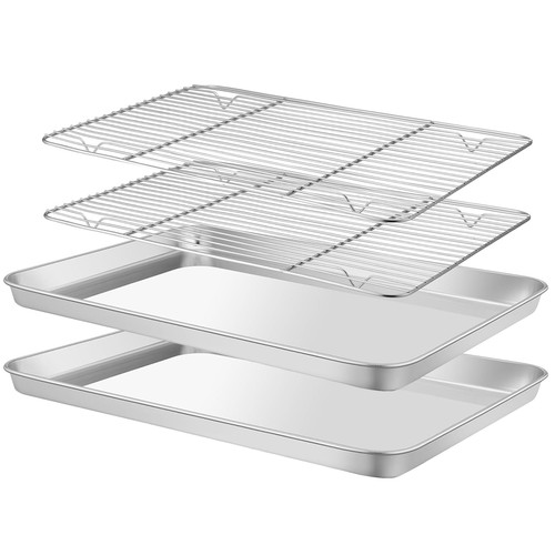 4er set backblech mit - set,