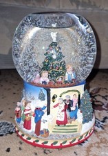 Partylite Spieluhr, Schneekugel, Weihnachten, Teelichthalter P7922