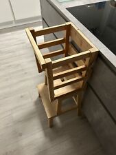 Echtholz Lernturm, Entdeckerturm, Montessori, Küchenhelfer, Hochstand für Kinder