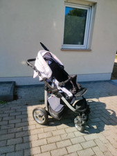 Bergsteiger "Capri" Kombikinderwagen silber / black & white