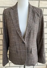 Highland Cottage by TCM-Damen Blazer-mit Patches-Wollmix-braun/beige-Gr.  40-NEU