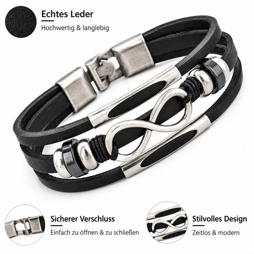 Herren armband schwarz - armband,