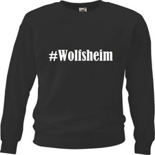 Sweatshirt Sweater #Wolfsheim für Damen Herren und Kinder Farben Schwarz