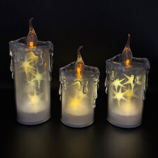 3 LED Kerzen im Set aus