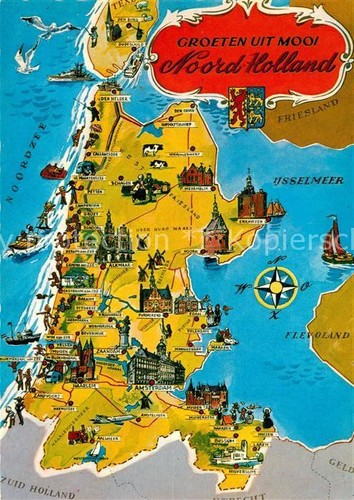 Noord holland landkarte - noord,