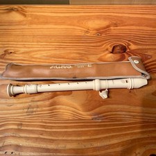 AULOS 303A Sopranino Blockflötenkoffer mit Putzstab & Fingerloch gebraucht TTB