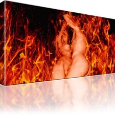 Erotik Feuer Frau Bild auf Leinwand Digitalart Einteilige Wandbilder