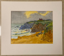 Jean-Sylvain FONTAINE (1917-2004) Aquarell. Motiv: 23x30 aus Bretagne. Le Pouldu