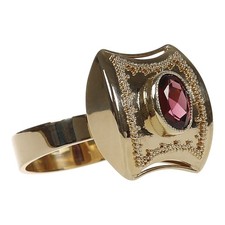 Granulation ring gold - ring, 585
