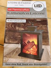 Kaminofen Laterne LED * mit Flammeneffekt * OVP * Top