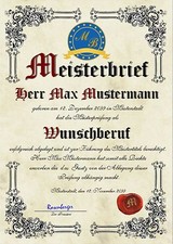 Meisterbrief Diplom