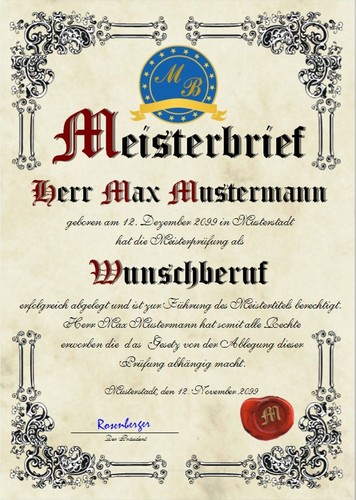 Meisterbrief diplom - meisterbrief,