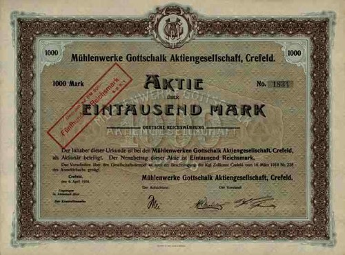 Mühlenwerke gottschalk 1918 - gottschalk,