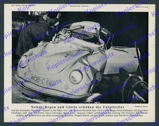 or. Fotodruck Porsche 356 Unfall BAB 7 Autobahn Frankfurt-Kassel Neuenstein 1956