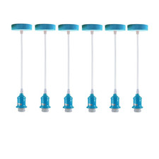 Pendelleuchte 6er Pack blau