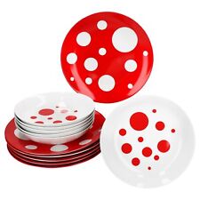 12tlg Tafelservice Pula rot