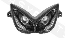 Scheinwerfer MBK Nitro, Yamaha Aerox, Quadro Optik TNT, Carbon-Optik