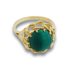 Ring Malachit 585 Gold 14 Kt Gelbgold Edelstein Wert 1290,-