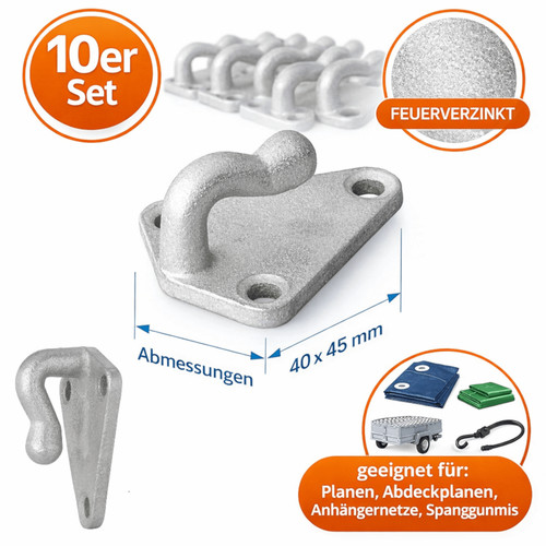 10x planenhaken anhänger - 10x,