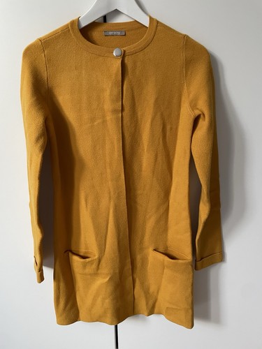 Langer cardigan senfgelb - langer,